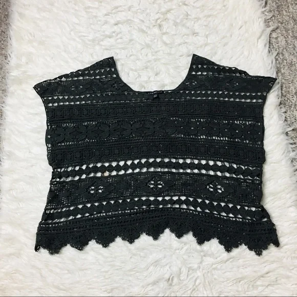 Lane Bryant Bohemian Crochet Olive Green Size 14 - Picture 8 of 13